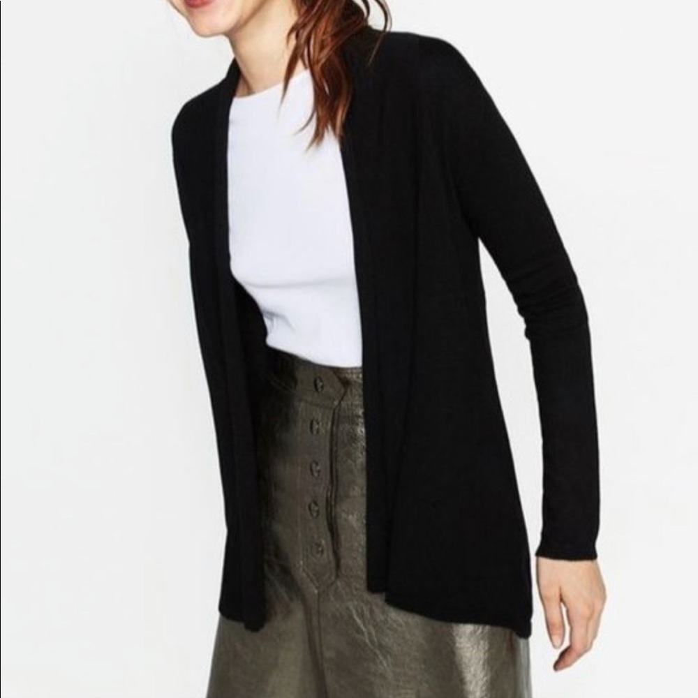 ZARA KNIT ‘Draped Neck’ Cardigan